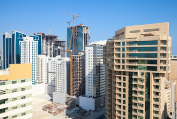 Office buildings and hotels are under construction