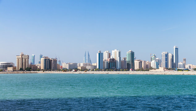 Panoramic Skyline of Manama city, Bahrain
