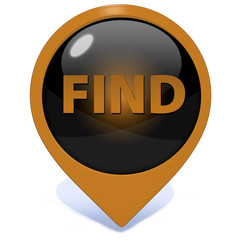 find pointer icon on white background