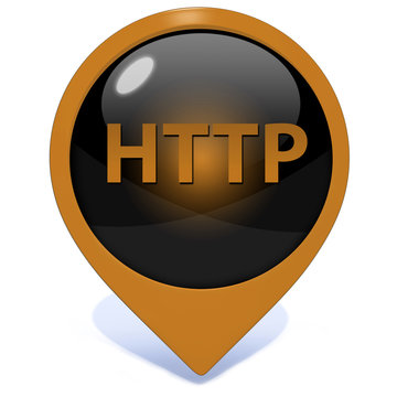 http pointer icon on white background