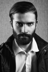 Obraz premium Portrait of handsome man with beard
