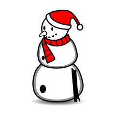 Christmas snowman vector