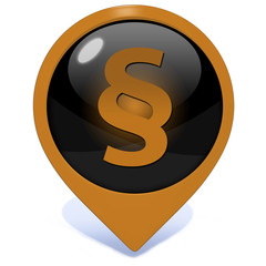 Law pointer icon on white background