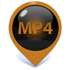 MP4 pointer icon on white background
