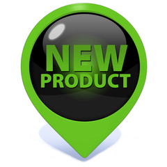 new product pointer icon on white background