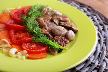 Braised wild mushrooms with vegetables and spices