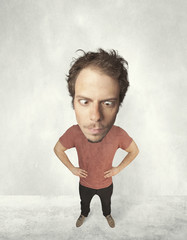 Obraz premium Person with big head