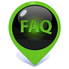 faq pointer icon on white background