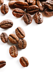Coffee beans, isolated on white