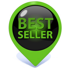 Best seller pointer icon on white background