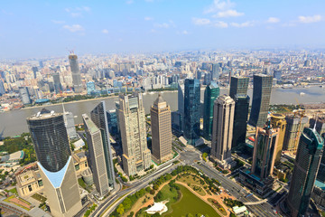 Fototapeta na wymiar shanghai lujiazui financial center cityscape