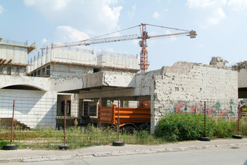 Buildings destroyed during the war at Mostar on Bosnia Herzegovi