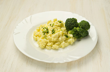 Scrambled Eggs with broccoli