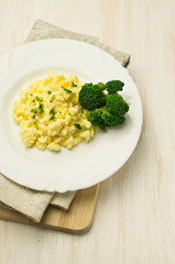 Scrambled Eggs with broccoli