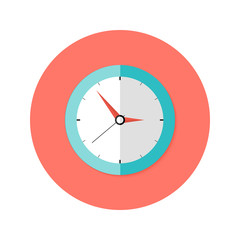Clock Flat Circle Icon