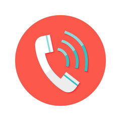 Call Headphone Circle Flat Icon