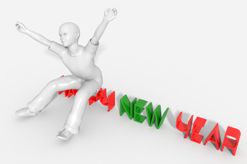 Ragazzo si sveglia nell'anno nuovo