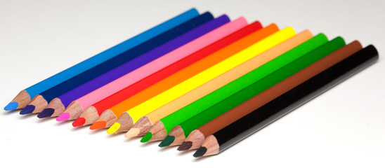 Isolated colorful pencils