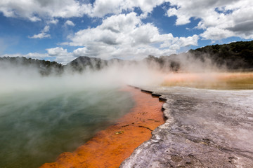 Champagne Pool in Waiotapu Thermal Reserve, Rotorua, New Zealand