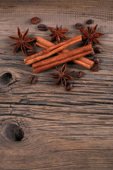 Fototapeta premium cinnamon and star anise