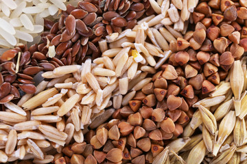 Groats mixture as background