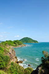Fototapeta na wymiar Top view of Peaceful island in Thailand