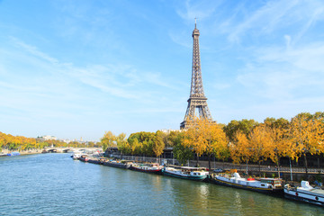 A cityscape of Paris with Eiffel Tower, Paris, France