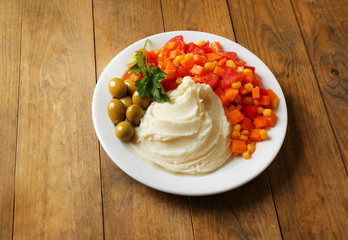 Delicious home cooked food with steam