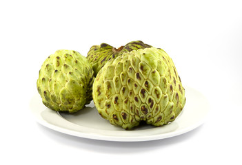 Custard apple isolated on white background