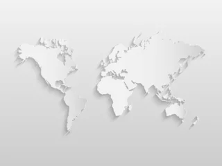 Store enrouleur Carte du monde Illustration de la carte du monde