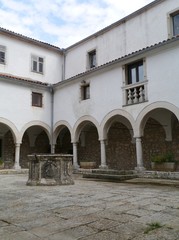 The courtyard of a Benedictine monastery in Cres in Croatia