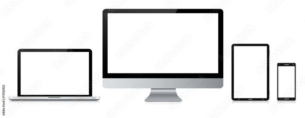 Poster modern digital tech device collection