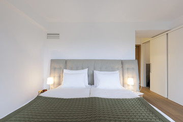 Hotel bedroom interior 