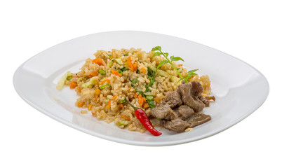 Fried rice with beef