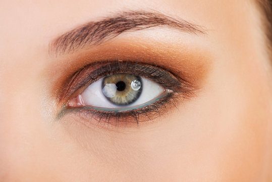 Macro image of female eye