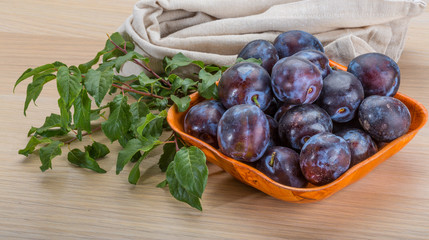 Ripe fresh plum