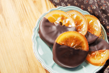Orange with chocolate