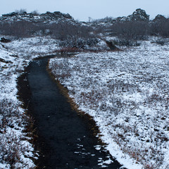 black path in iceland