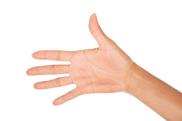 Beautiful woman smooth hand