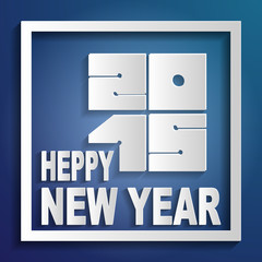 Illustration inscription new year 2015 card