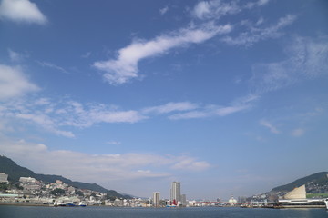 長崎港_海_空