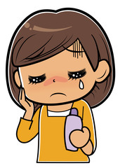 Obraz premium 日焼けに悩む女性