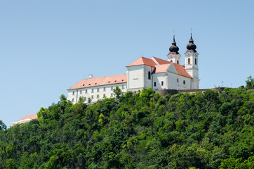 Fototapeta na wymiar View to the benedictine abbey in Tihany, Hungary