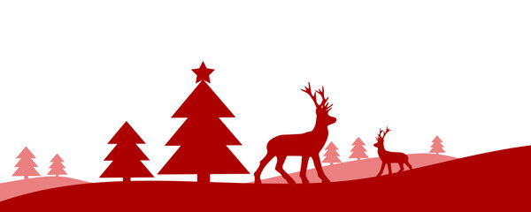Weihnachtlich, Tiere im Wald