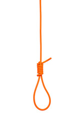 Hanging noose of rope