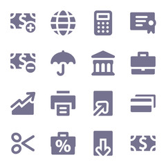 Finance web icons set