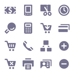 Shopping web icons set