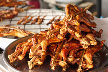 Grilled chicken (Street food),Thailand.