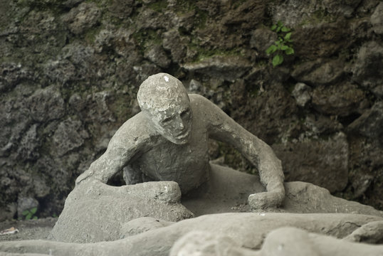 eruption victim of Vesuvius in Pompeii
