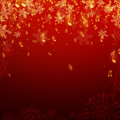 Vector Illustration of a Christmas Music Background - 73936938